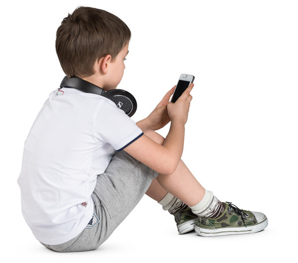 Sitting boy image