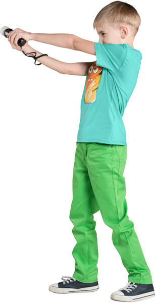 Boy playing video game image