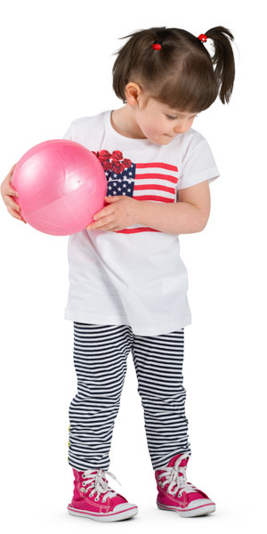 Standing girl with ball image