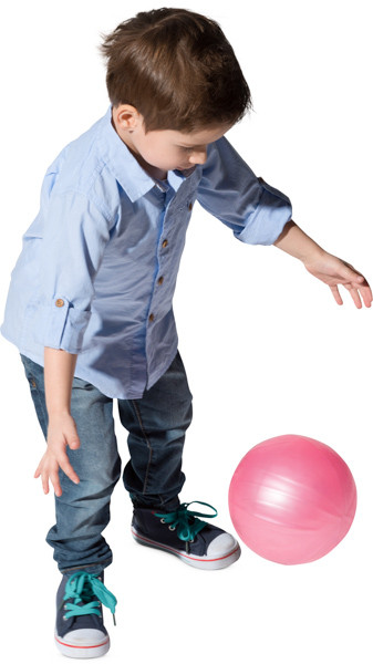 Boy playing with ball image