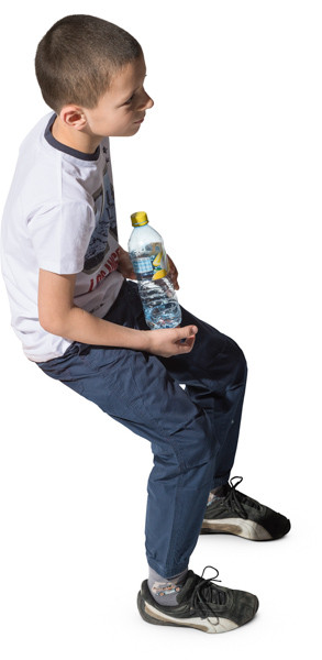 Sitting boy image