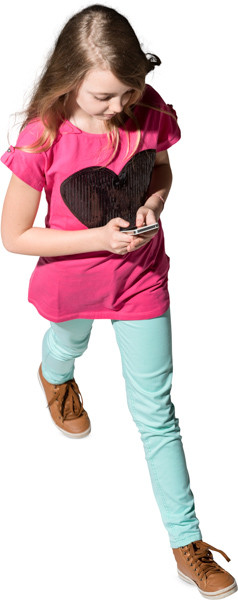 Walking girl image