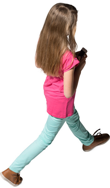 Walking girl image