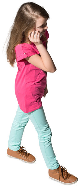 Walking girl image