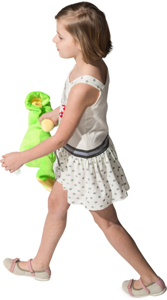 Walking girl image