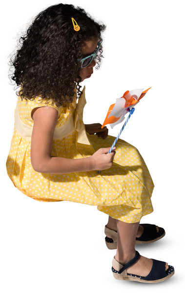 Sitting girl image