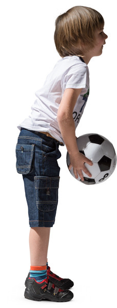 Standing boy with ball image