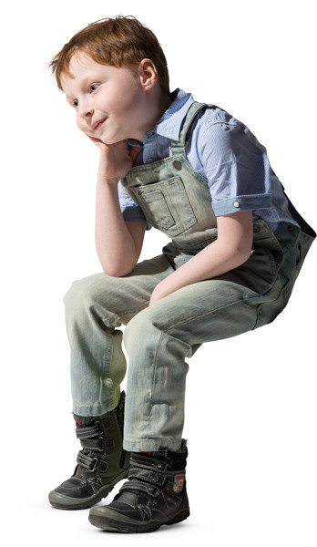 Sitting boy image