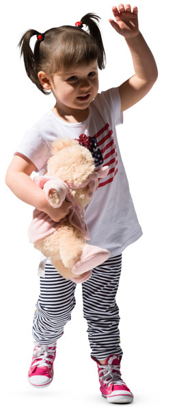 Walking girl image