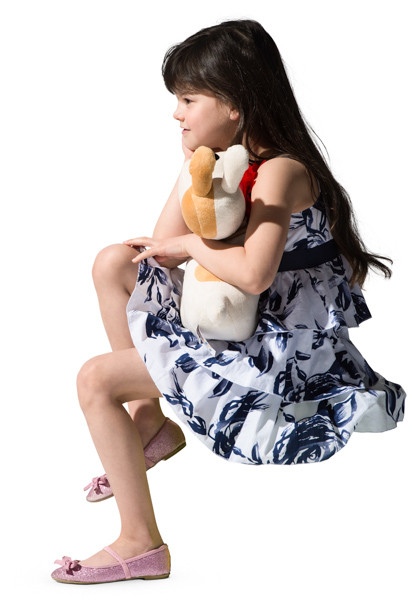 Sitting girl image