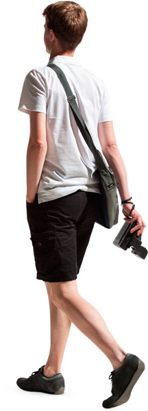 Walking man with camera image