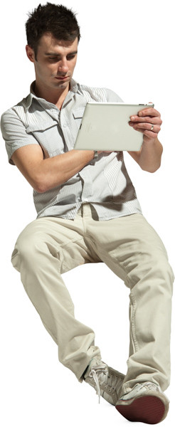 Sitting man image