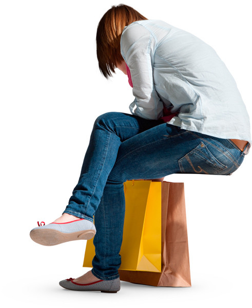 Sitting woman image