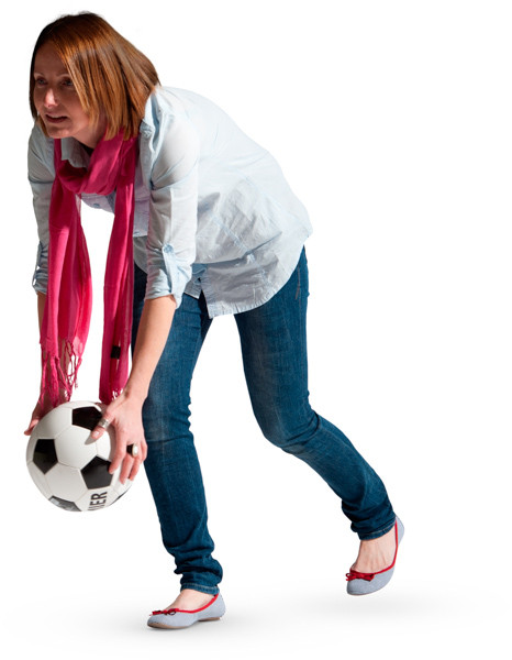 Woman playing ball image