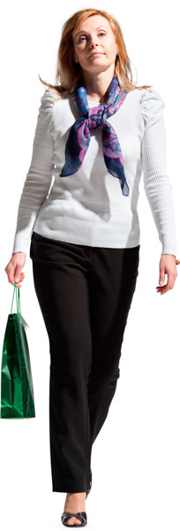 Walking woman image