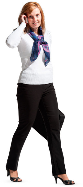 Walking woman with briefcase image