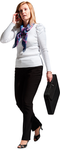 Walking woman with briefcase image