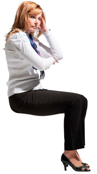 Sitting woman image