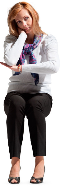 Sitting woman image