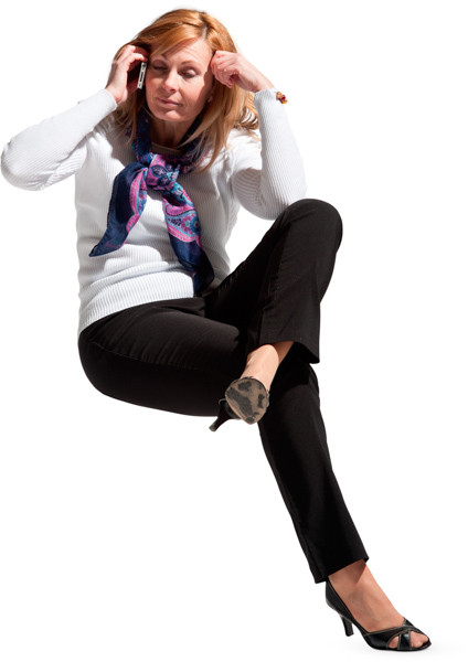 Sitting woman image