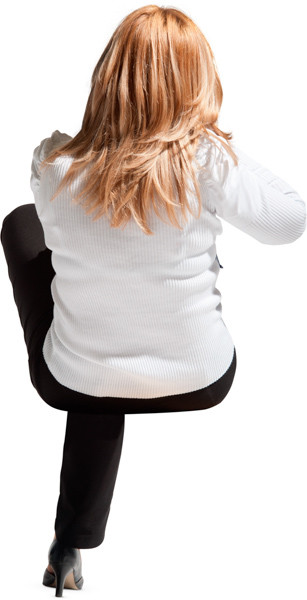 Sitting woman image