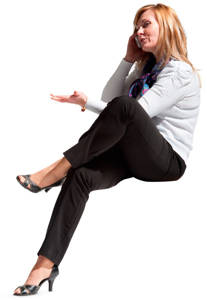 Sitting woman image