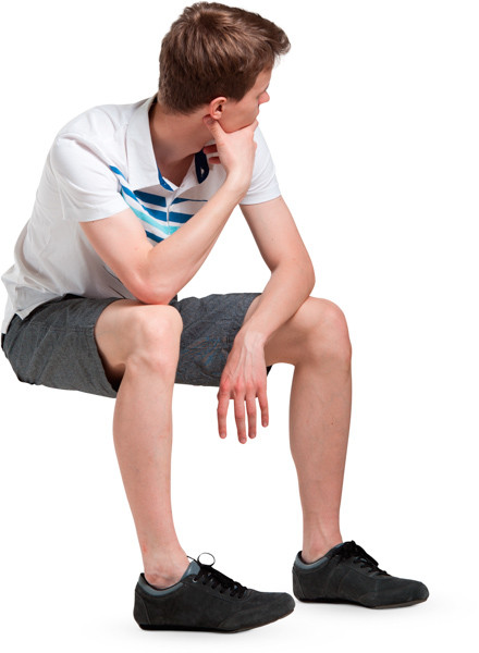 Sitting man image