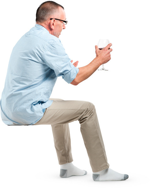 Sitting man image
