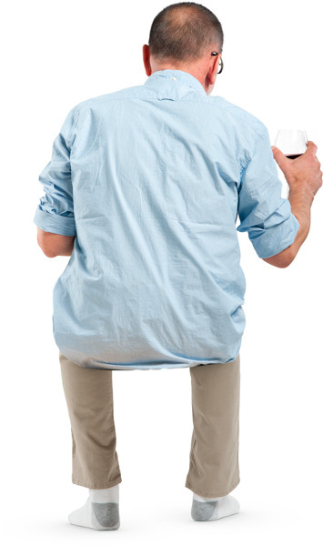 Sitting man image
