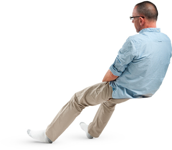 Sitting man image