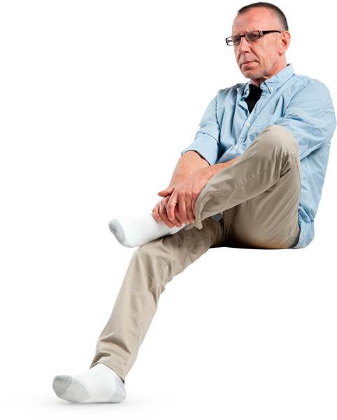 Sitting man image