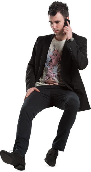Sitting man image