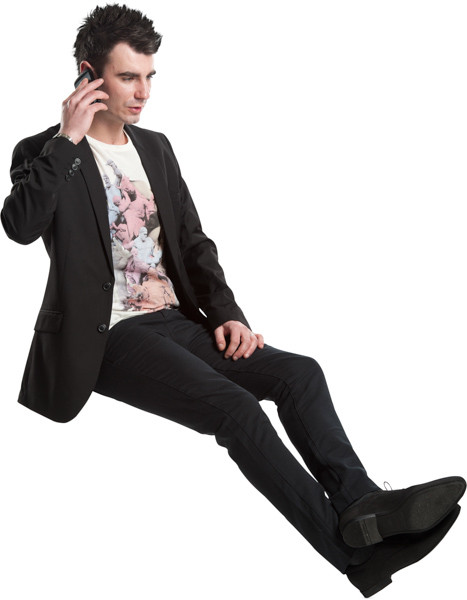 Sitting man image