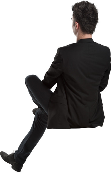Sitting man image