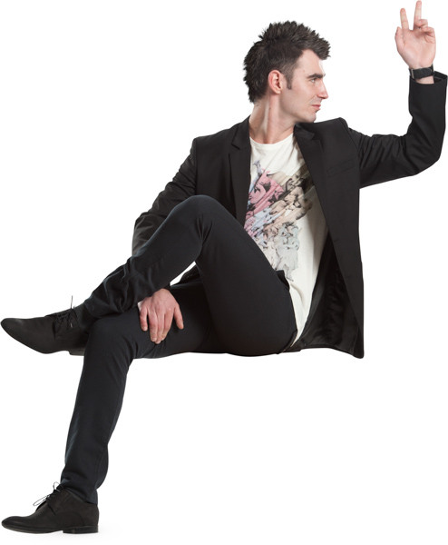 Sitting man image