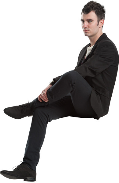 Sitting man image