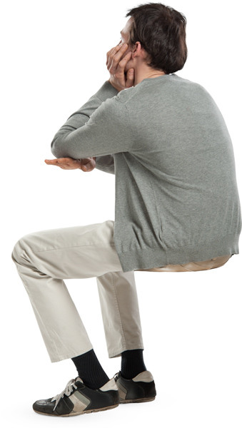 Sitting man image