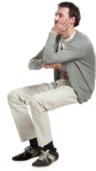 Sitting man image