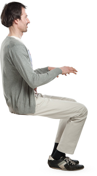 Sitting man image