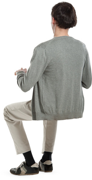 Sitting man image