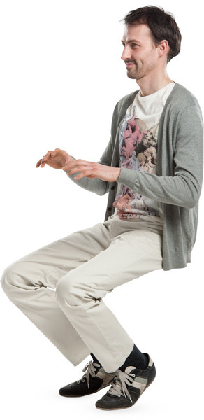 Sitting man image