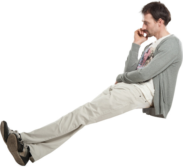 Sitting man image