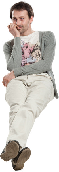 Sitting man image