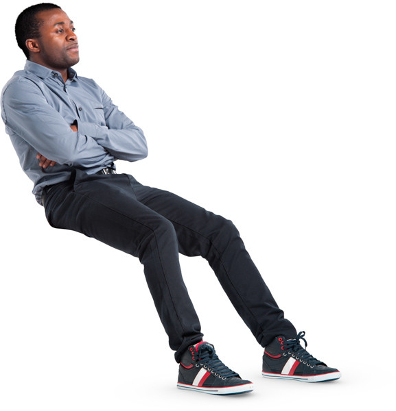 Sitting man image