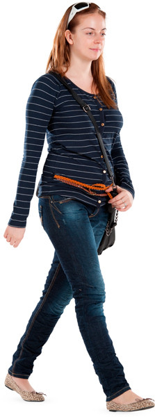 Walking woman image