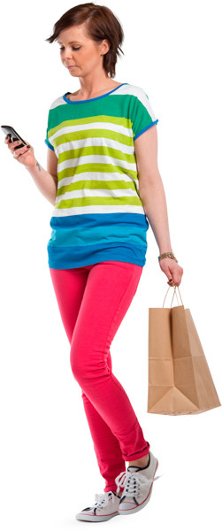 Walking woman image