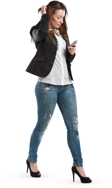 Walking woman image