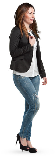 Walking woman image