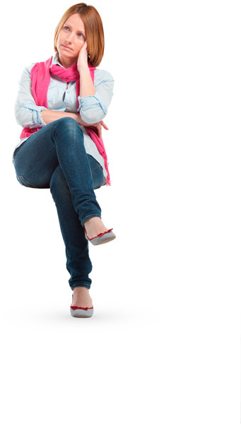 Sitting woman image