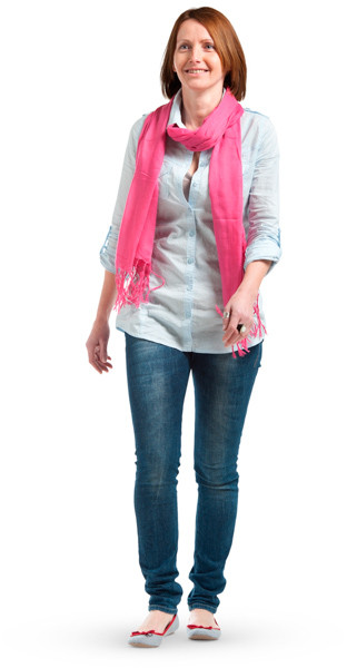 Walking woman image